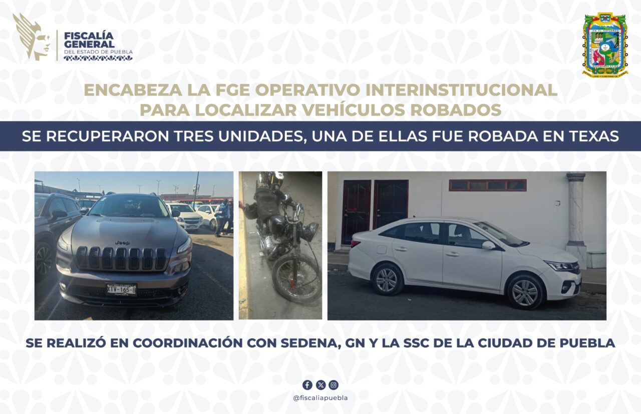 Encabeza la FGE operativo interinstitucional para localizar vehículos con reporte de robo
