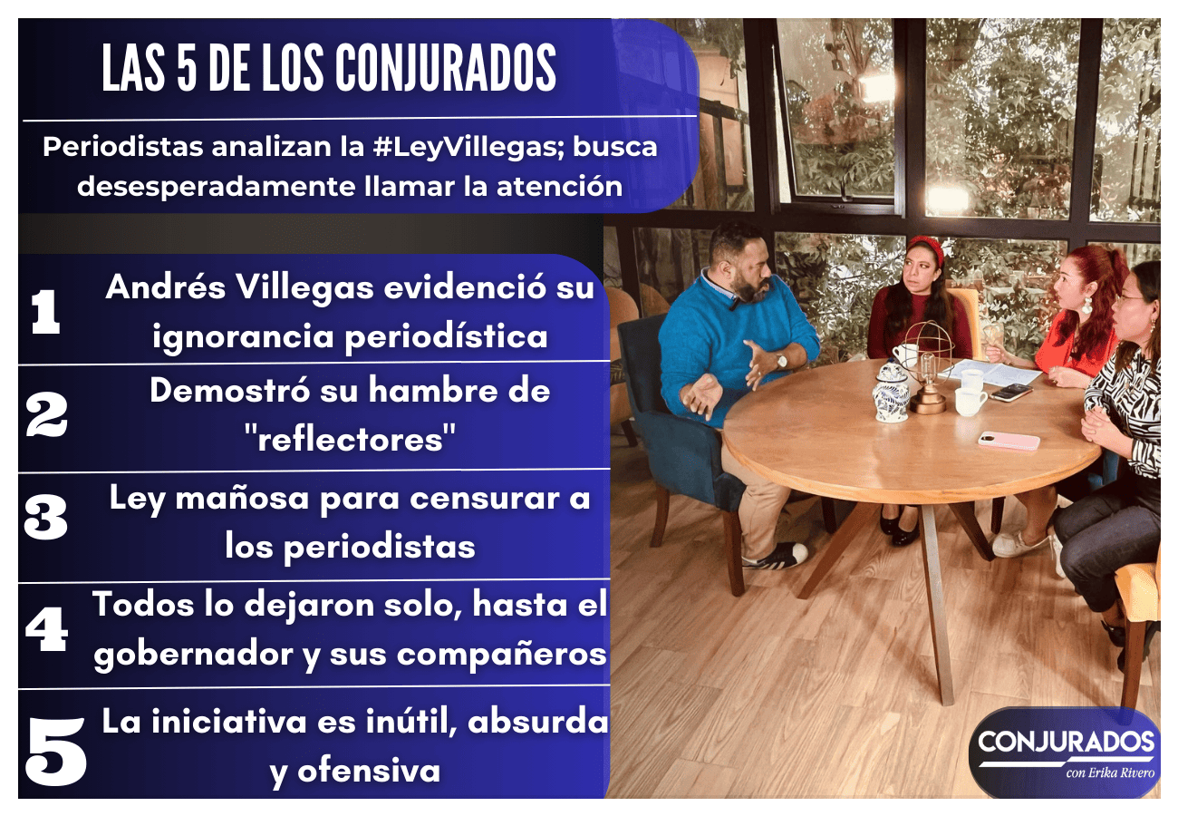 Las 5 de Los Conjurados sobre la «Ley Villegas»: Un retroceso para la libertad de expresión