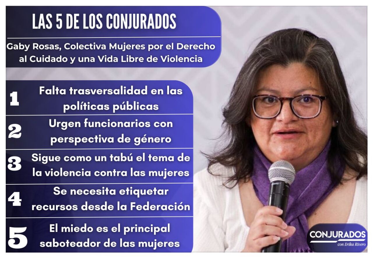Las 5 de Los Conjurados |Gaby Rosas, de la Colectiva Mujeres por el Derecho al Cuidado y una Vida Libre de Violencia