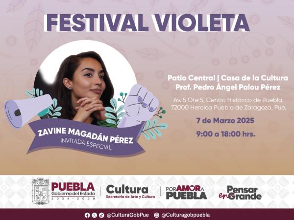 Gobierno estatal impulsa “Festival Violeta”, espacio reflexivo por el Día de la Mujer