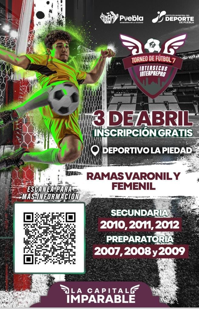 Anuncia el IMDP el Torneo de Intersecus e Interprepas de Futbol 7 – 2025