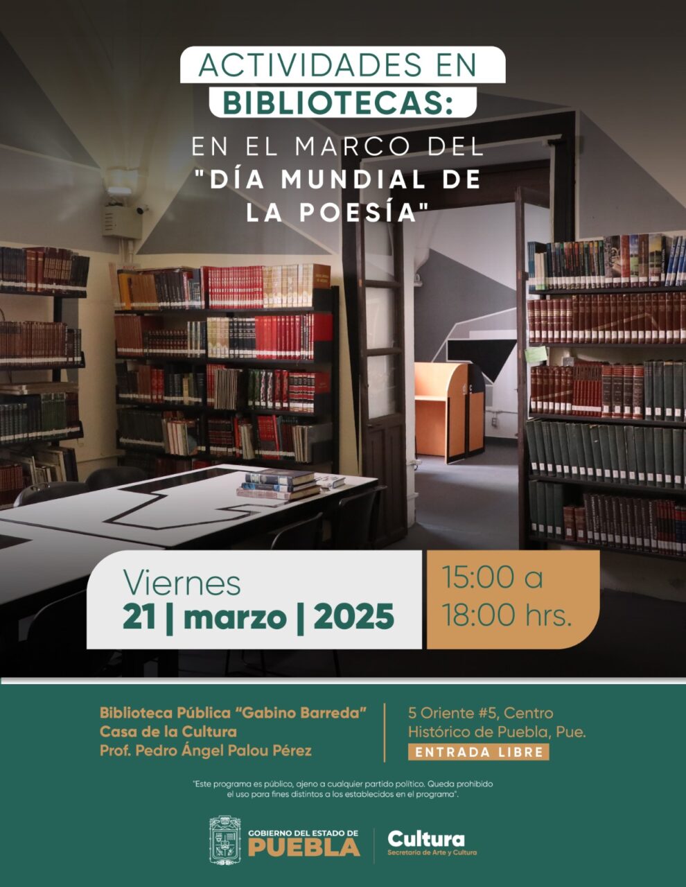 Alistan taller, conversatorio y recital por Día Mundial de la Poesía