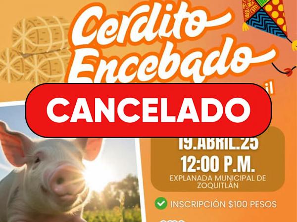 Cancelan evento «Cerdito Encebado varonil y femenil» en Zoquitlán