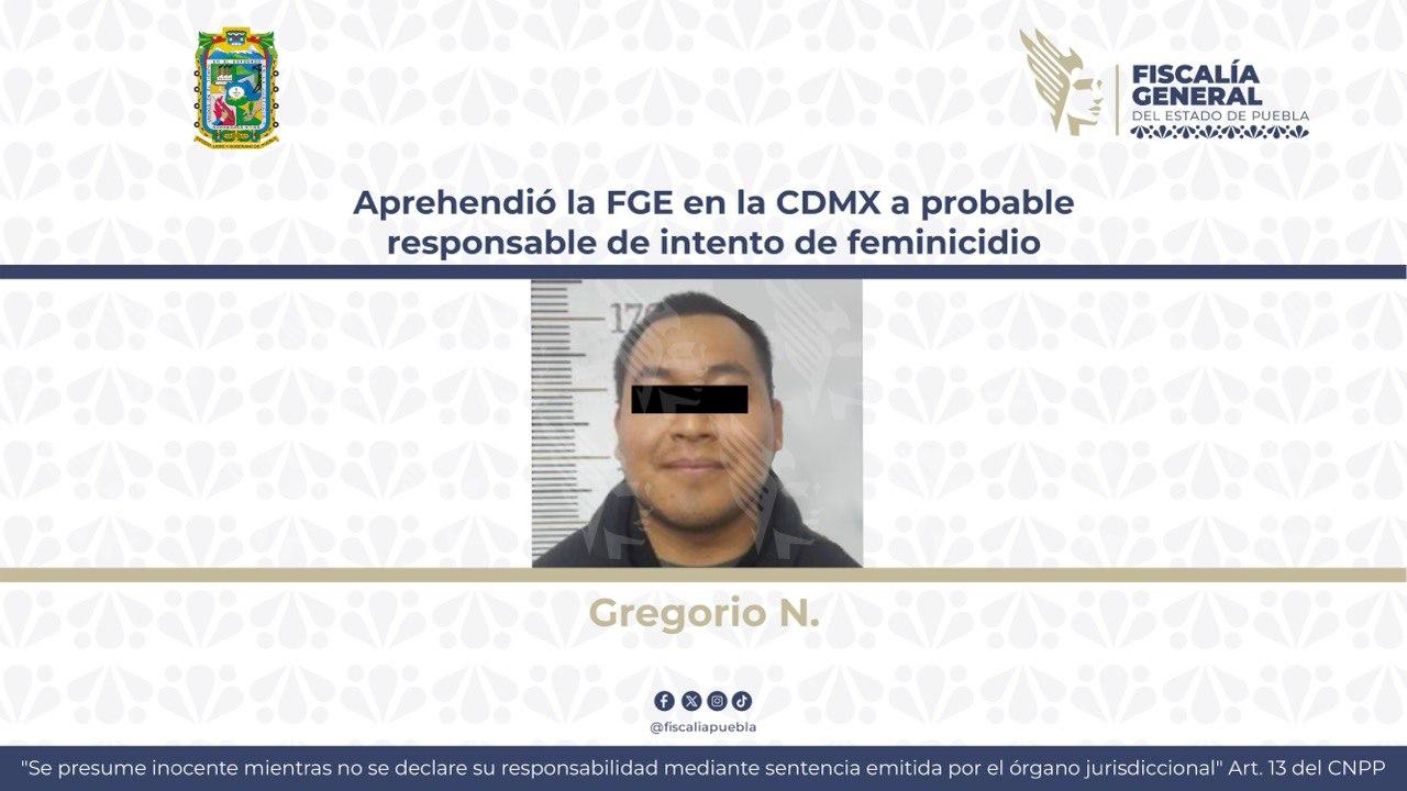 Aprehendió la FGE en la CDMX a probable responsable de intento de feminicidio