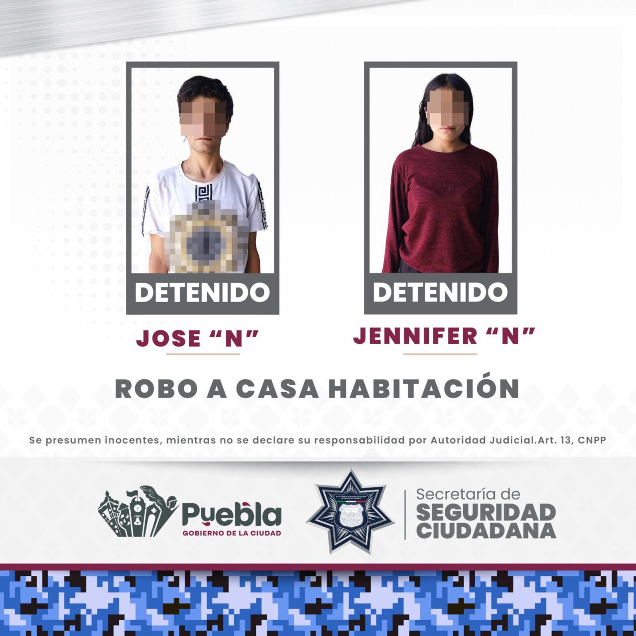 La SSC detiene a tres presuntos responsables por robo a casa habitación en dos acciones distintas