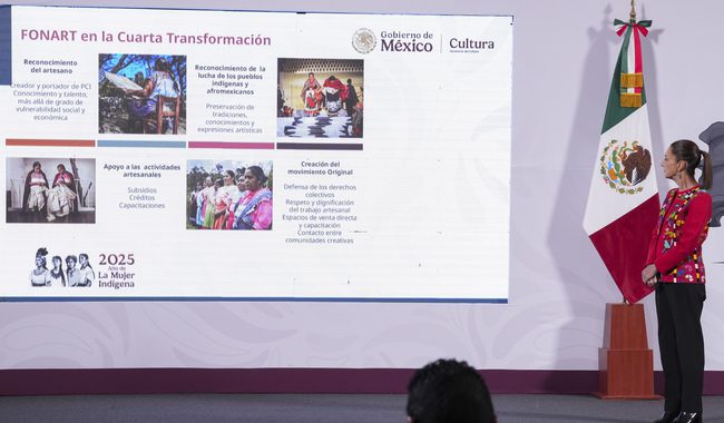 Presidenta: A través del FONART y Original se apoyará a 140% más artesanas y artesanos mexicanos como parte del Plan México