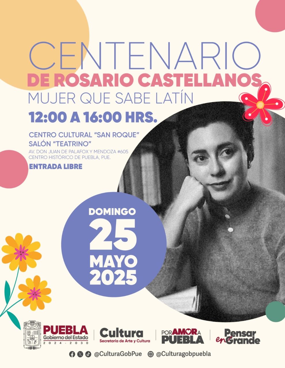 En San Roque, conmemorarán centenario del natalicio de Rosario Castellanos