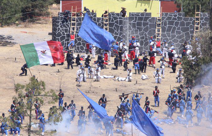Con escenificación monumental, Puebla honra legado heroico de la Batalla del 5 Mayo