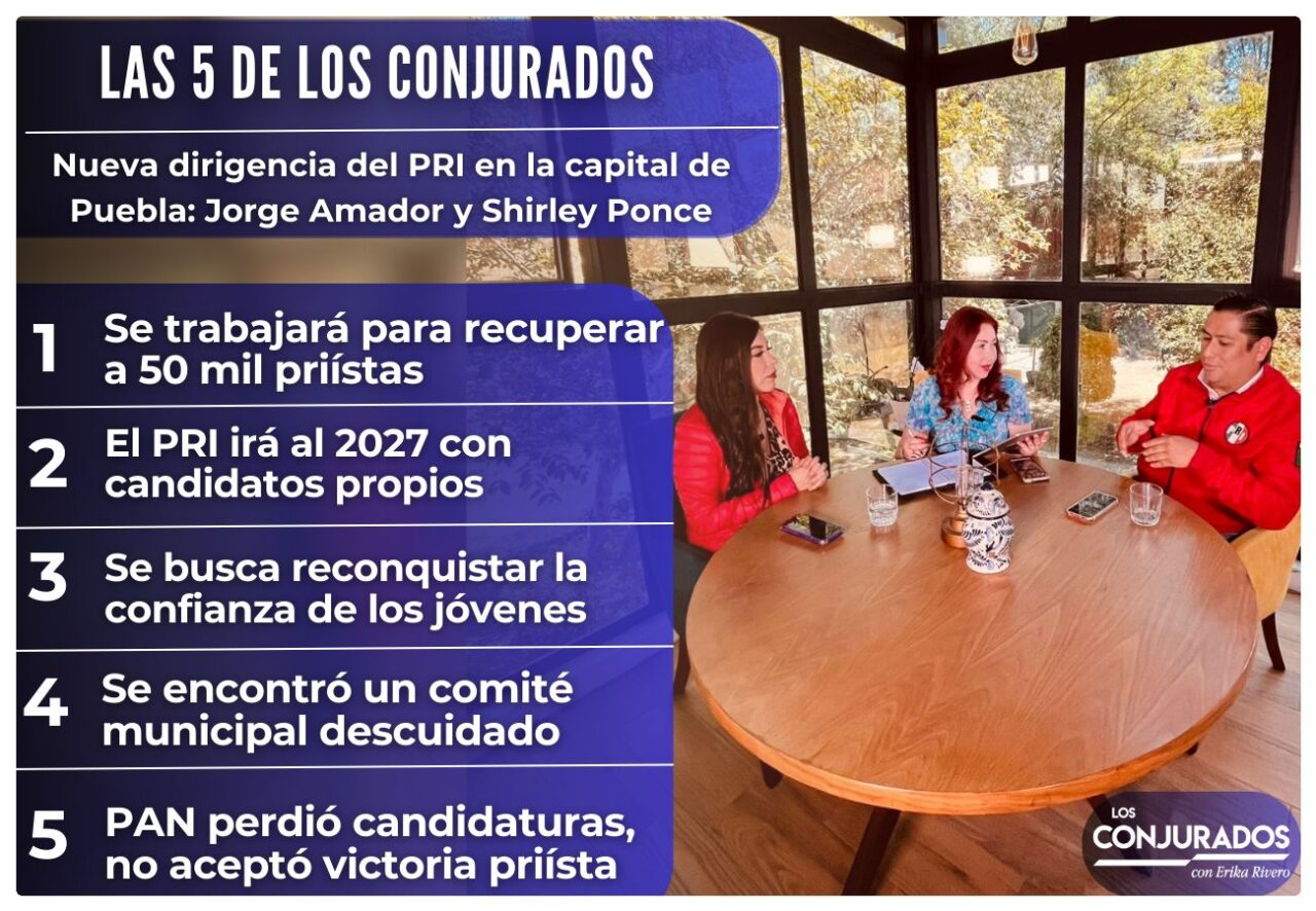 «Las 5 de Los Conjurados»: Jorge Amador y Shirley Ponce marcan el rumbo del PRI Municipal rumbo al 2027