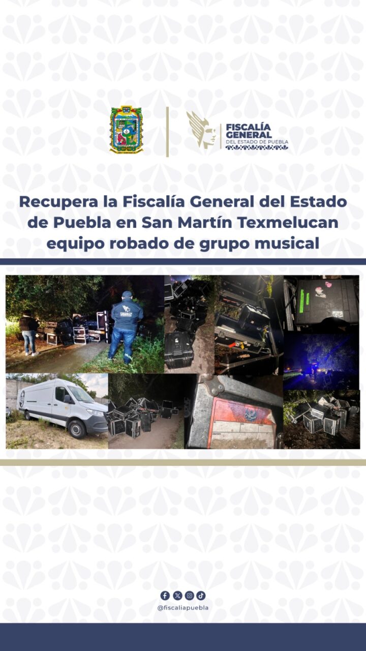 Encuentra FGE en Texmelucan los instrumentos robados a Los Ángeles Azules
