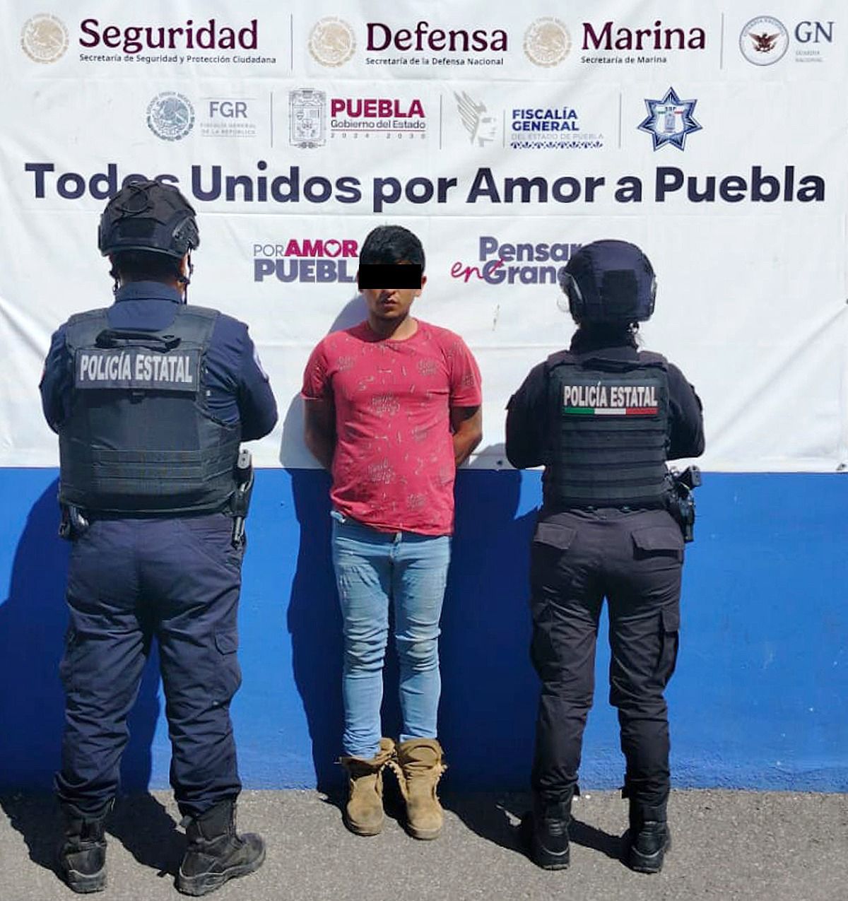 Detiene Policía Estatal y Municipal a hombre con hidrocarburo presuntamente ilegal