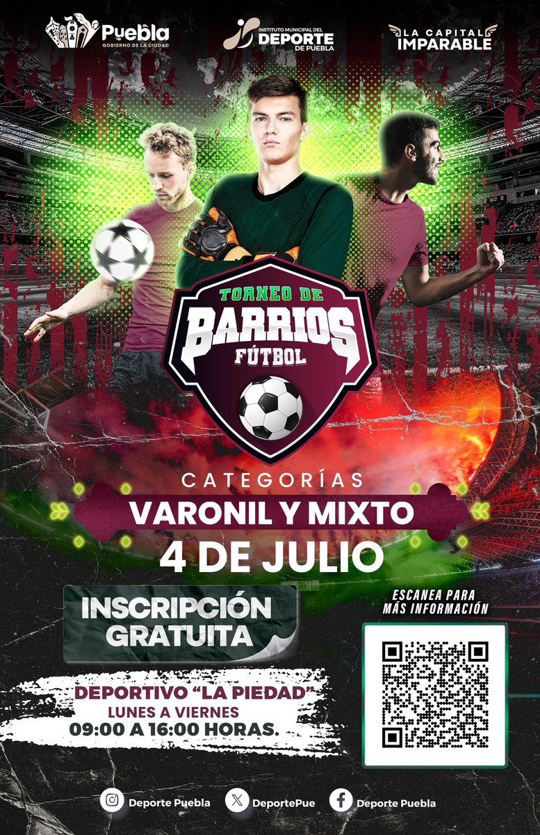 Anuncia IMDP Torneo de Barrios de Futbol 7 – 2025