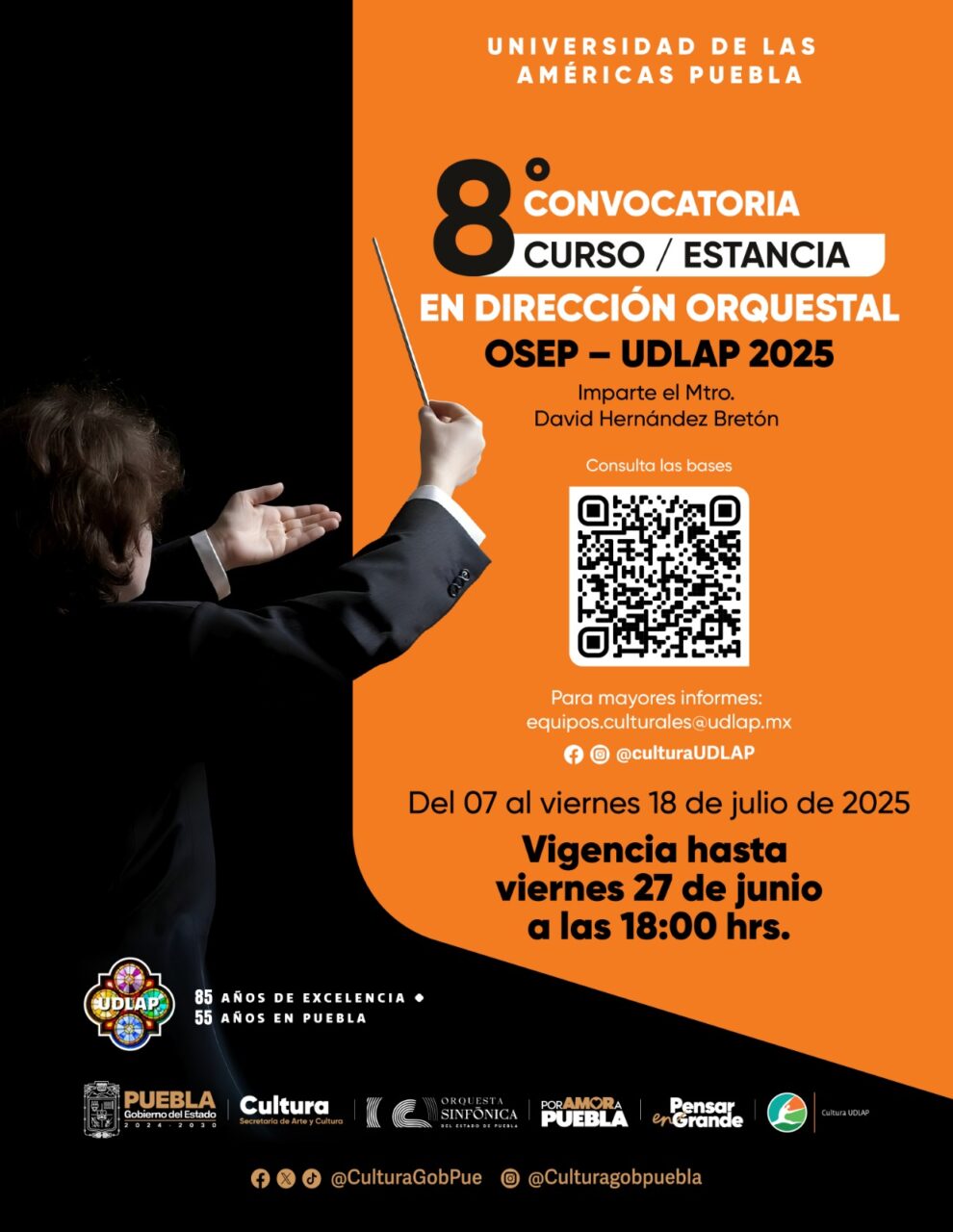 Gobierno del Estado y UDLAP abrirán curso en dirección orquestal
