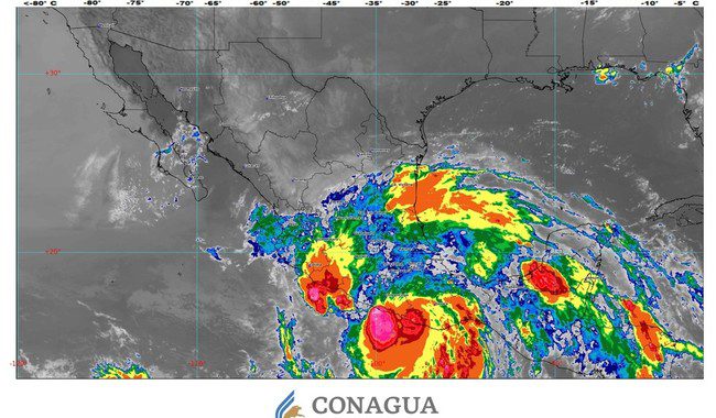 Debido al huracán Erick se pronostican lluvias torrenciales en Guerrero y Oaxaca