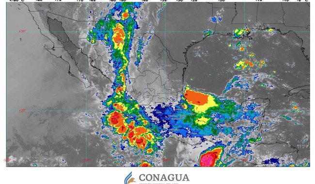 Continuará el temporal de lluvias sobre gran parte de México