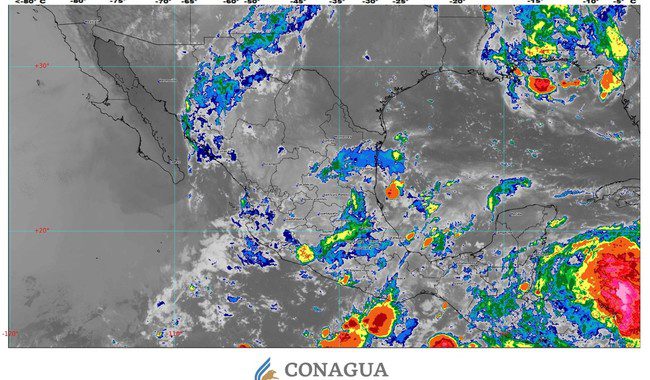 Debido al temporal de lluvias en gran parte de México se prevén lluvias de muy fuertes a intensas en 13 estados del país