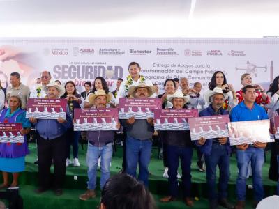 Seguridad y bienestar para Teziutlán, Gobierno de Armenta entrega apoyos al campo por 24 mdp