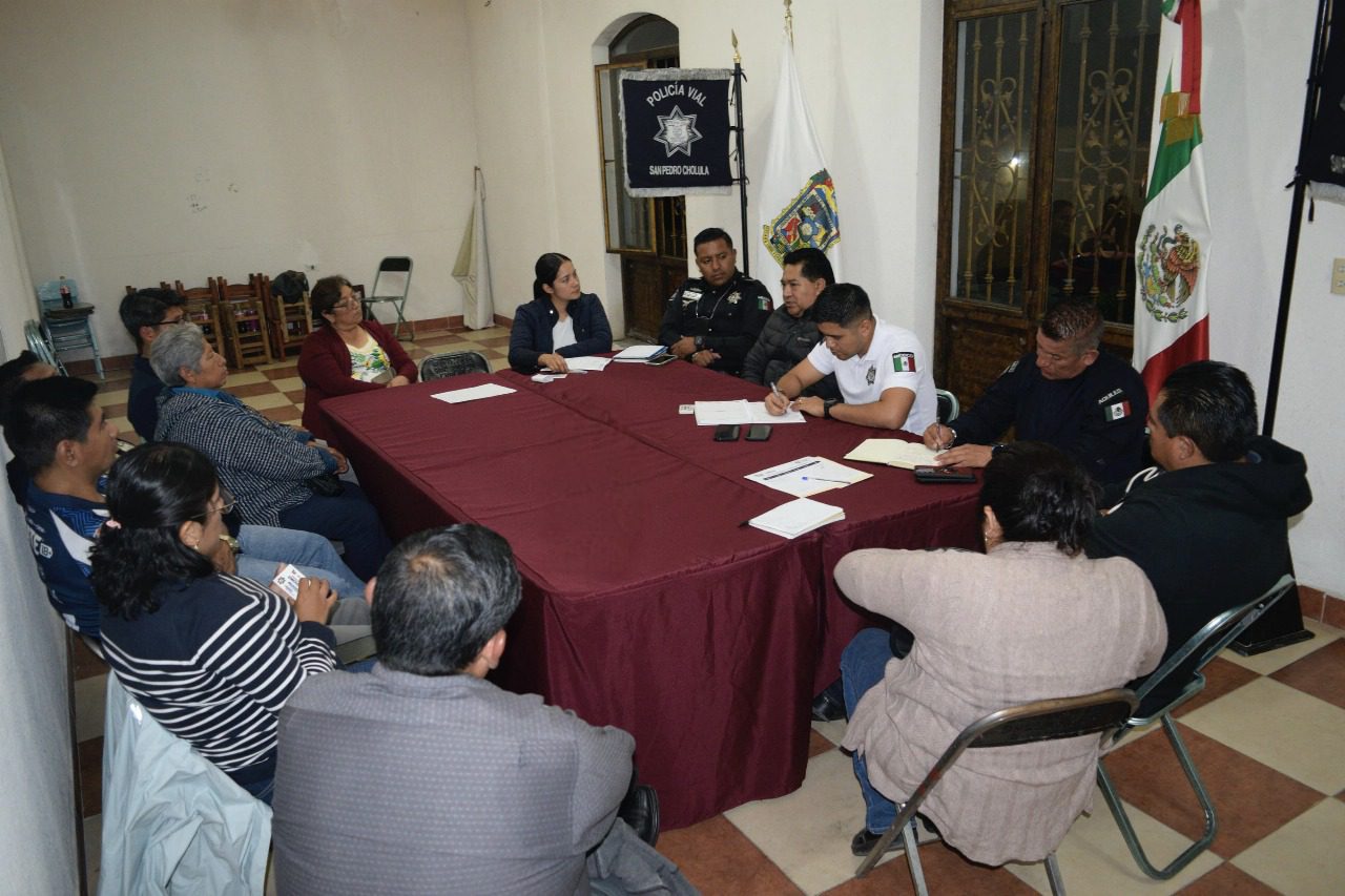 Barrios de San Pedro Cholula se suman a las Mesas de Seguridad