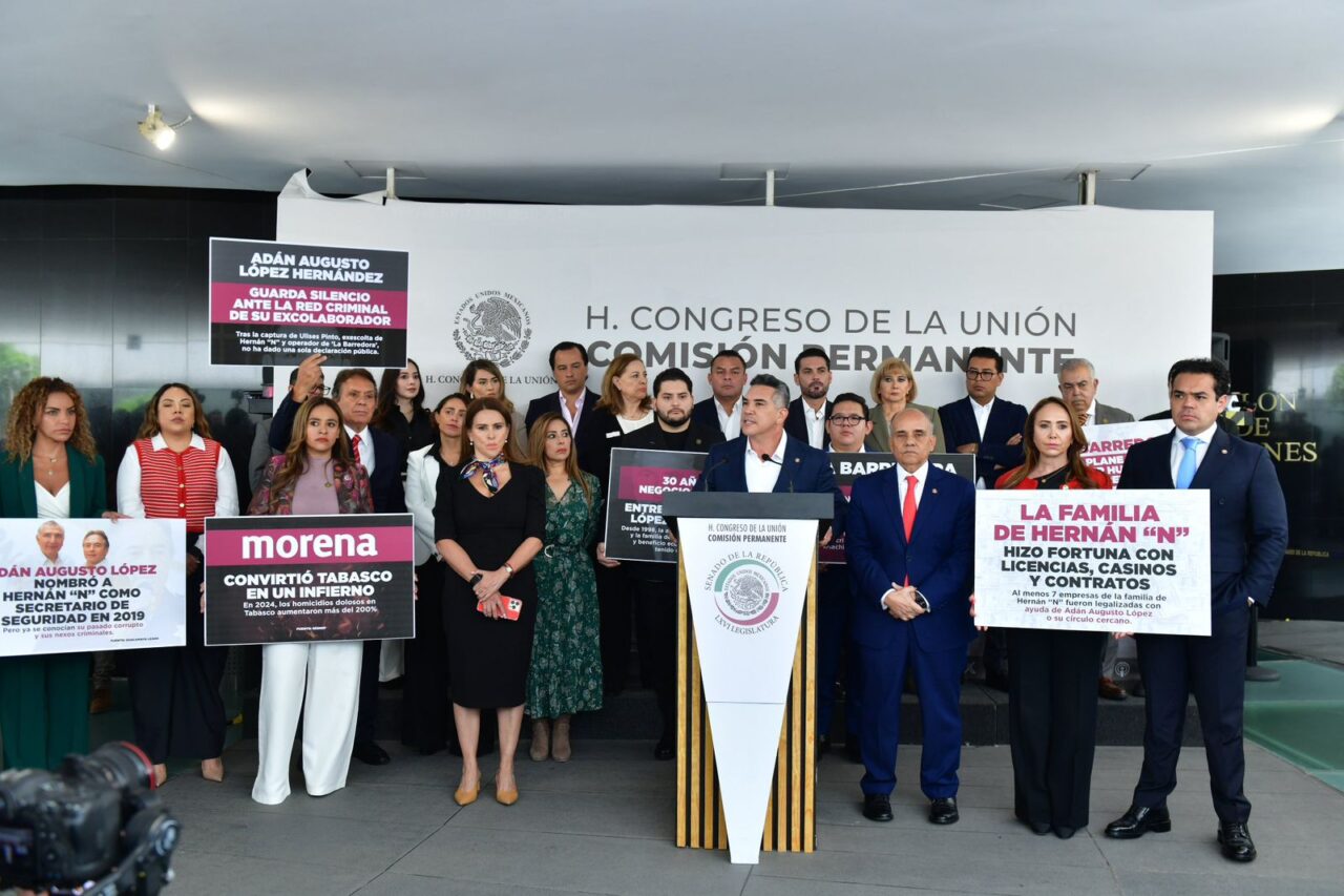 PRI denuncia ante la FGR a AMLO, Adán Augusto, Andy López Beltrán y gobernadores de Morena