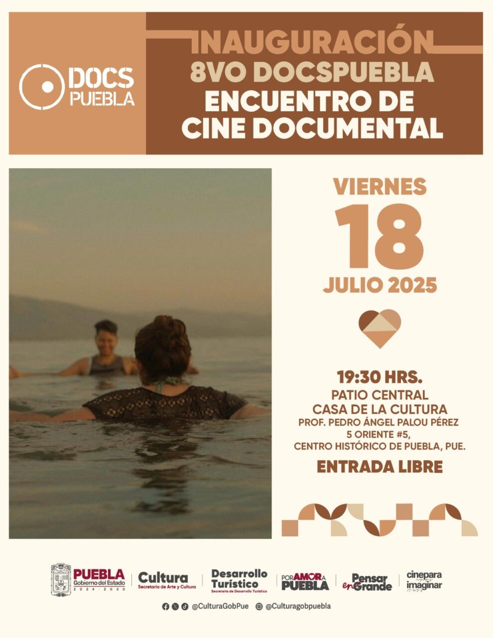 Función inaugural del 8vo DOCSPUEBLA será en la Casa de la Cultura