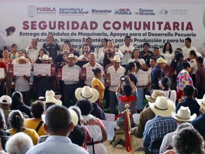 Fortalece Armenta Seguridad para el Campo en microrregión de Zacapoaxtla
