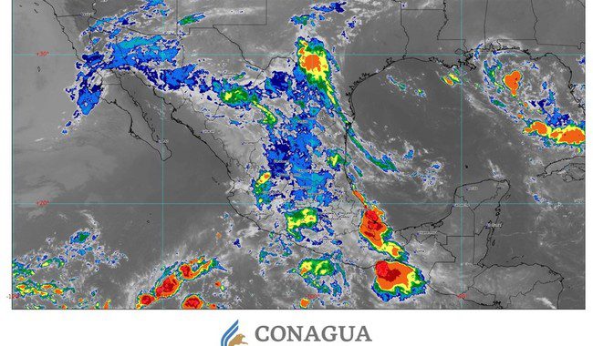 Se prevén lluvias intensas en Guerrero (sureste) y Oaxaca (oeste)