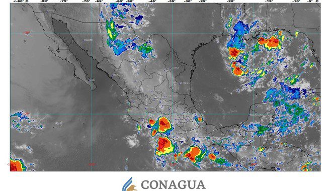 Para el día de hoy se pronostican lluvias muy fuertes en Michoacán, Guerrero y Oaxaca