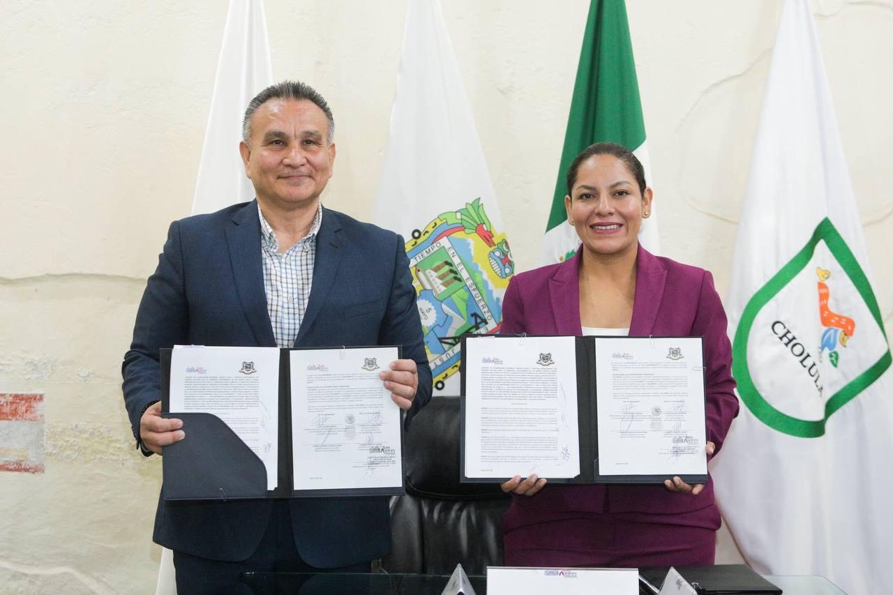 Signan San Andrés Cholula y CLEU convenio de colaboración en beneficio de la seguridad