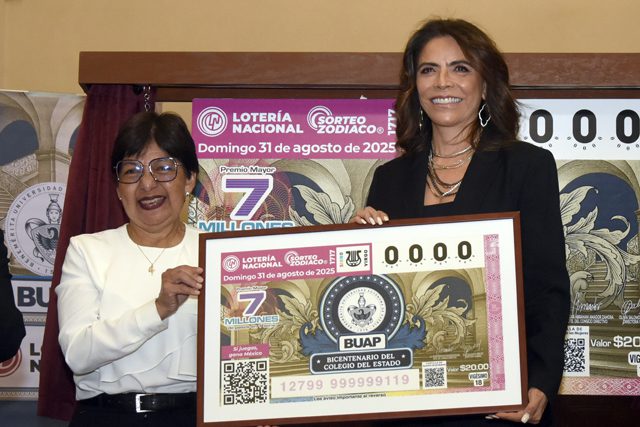 Lotería Nacional emite billete conmemorativo del bicentenario del Colegio del Estado.