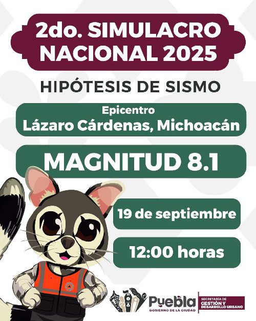 Invita Gobierno de la Ciudad a prepararse para el 2do. Simulacro Nacional 2025