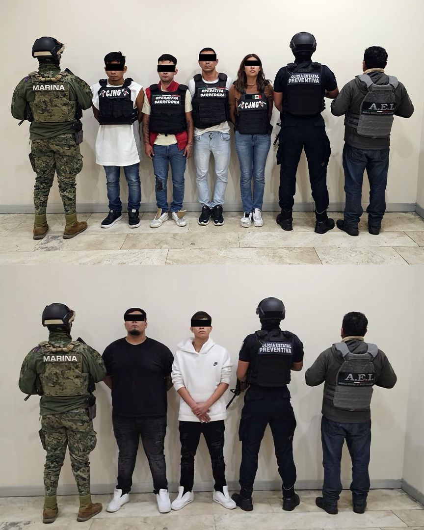 En operativos interinstitucionales, fueron detenidos seis presuntos integrantes de “La Barredora”