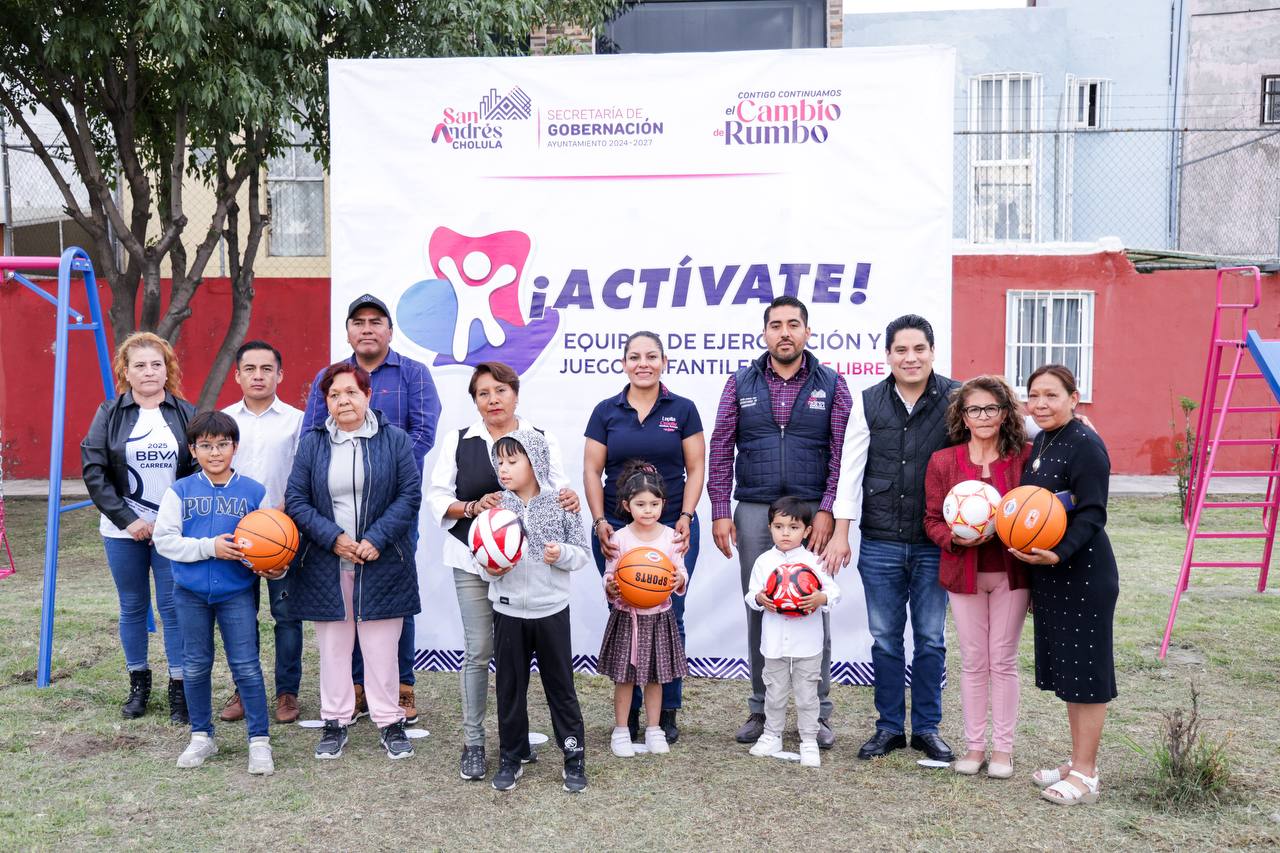 Impulsa Lupita Cuautle el bienestar y la recreación con entrega de equipos de ejercitación y juegos infantiles
