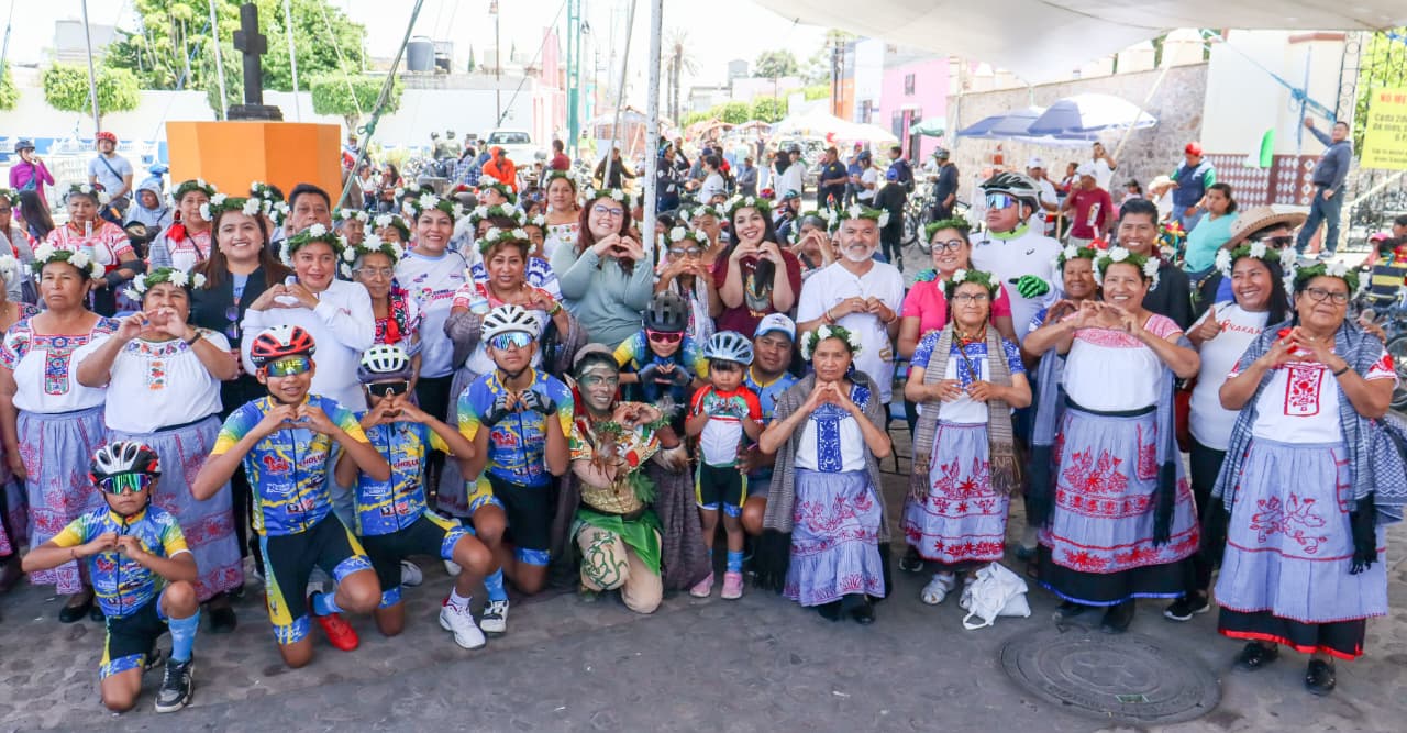 El ciclismo une a los gobiernos de San Pedro y San Andrés Cholula: Secretarías de Cultura en rodada por la región.