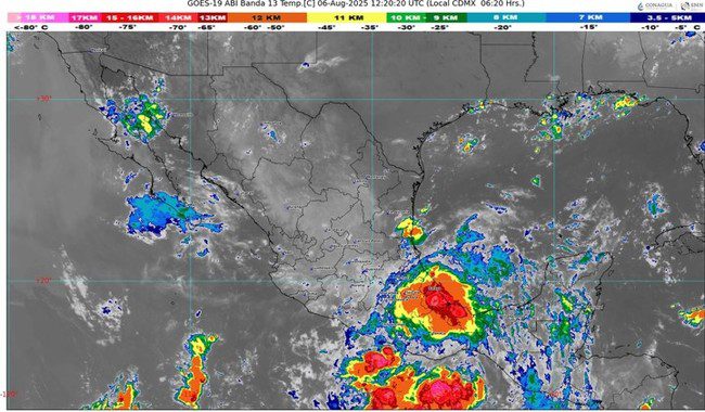 Puebla enfrentará lluvias fuertes y vientos intensos este jueves por efecto de sistemas meteorológicos en el sureste
