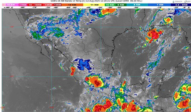 Pronóstico meteorológico: lluvias intensas y vientos fuertes en Puebla y otras regiones del país