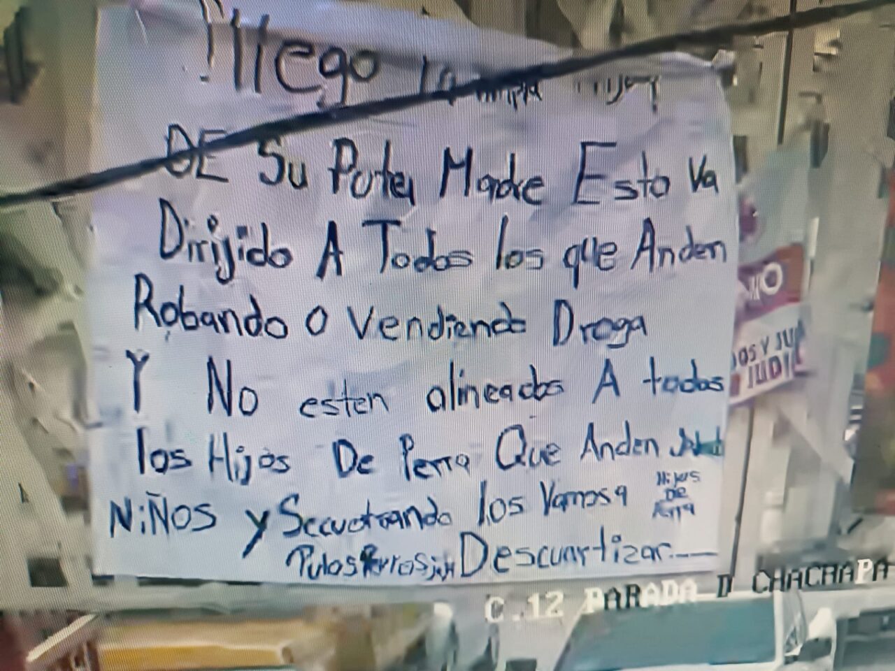 Aparece lona con amenazas en San Salvador Chachapa, Amozoc
