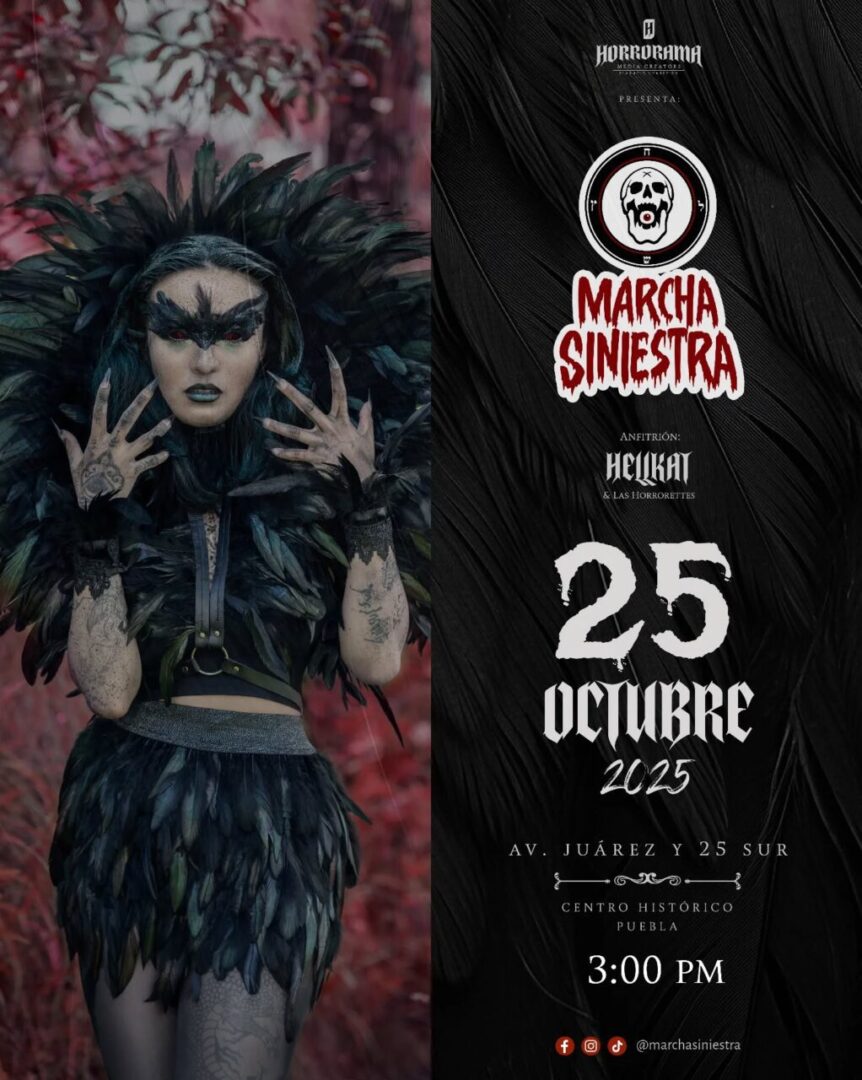 La Marcha Siniestra 2025 cambia de ruta y promete sorpresas en Puebla