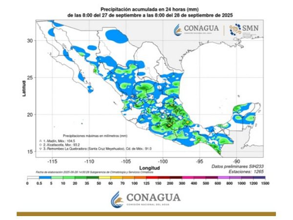 Despliega Gobierno de la Ciudad acciones preventivas y de atención tras las lluvias; descarta personas lesionadas