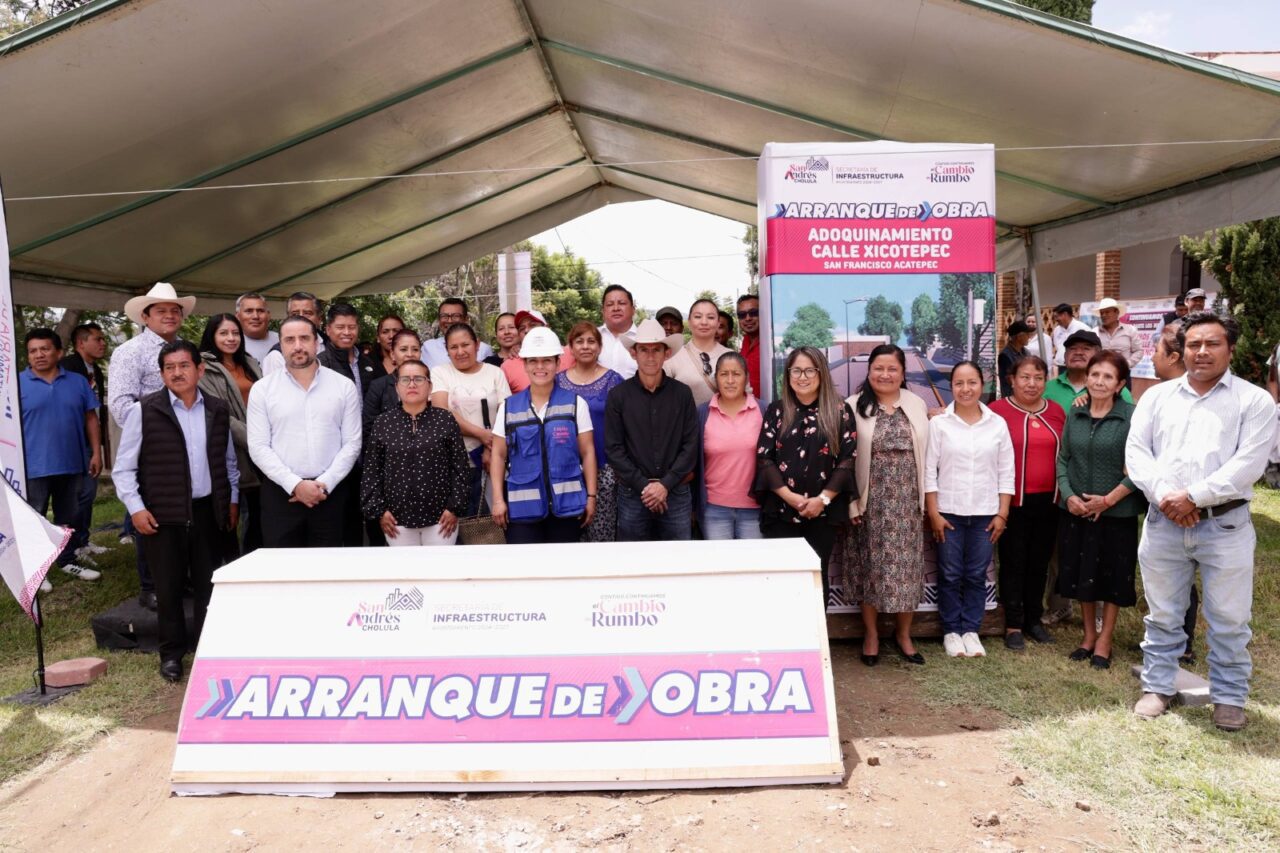 Continúa Lupita Cuautle con mejora de la infraestructura en San Andrés Cholula