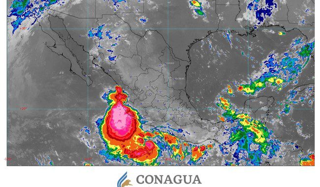 Debido a la tormenta tropical Narda, se prevén lluvias intensas en Guerrero, Michoacán, Colima y Jalisco