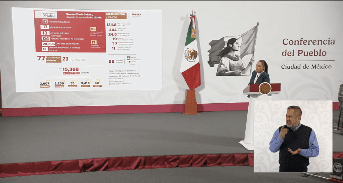 Gobierno federal despliega apoyos tras lluvias intensas en cinco estados