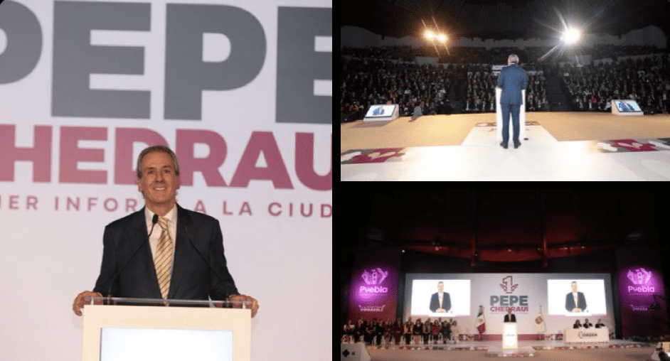 “Falta mucho por hacer, pero no fallaré”: Pepe Chedraui presenta su primer informe de gobierno en Puebla