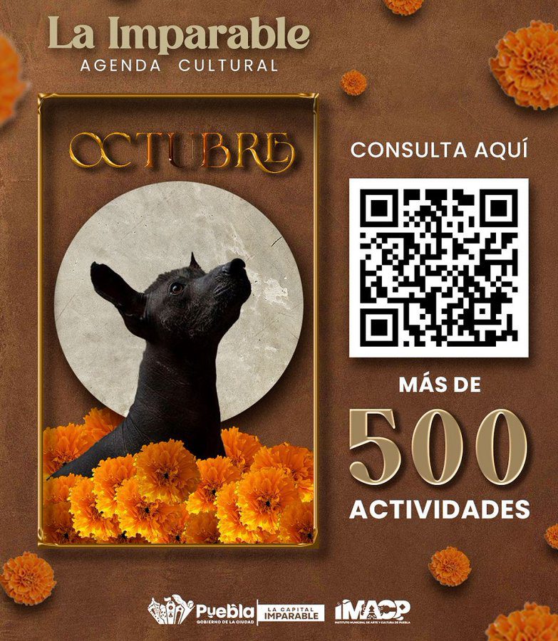 Presenta IMACP más de 500 actividades para octubre en la Agenda Cultural 