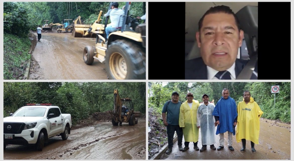 Gobierno de Puebla refuerza atención a familias afectadas por lluvias en la Sierra Norte