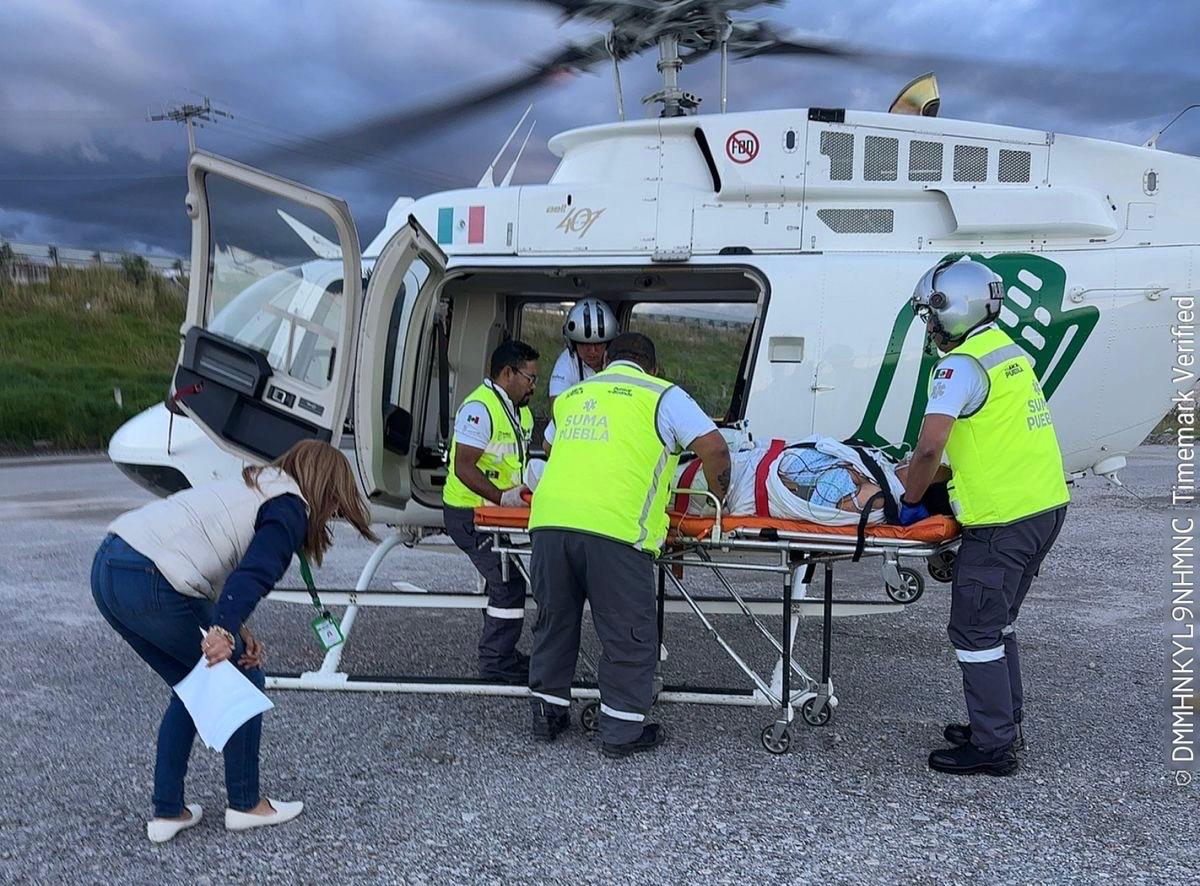 Con apoyo aéreo, SUMA garantiza atención oportuna a mujer con complicaciones postparto