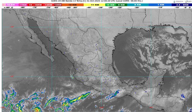 Se prevé ambiente de frío a muy frío, durante esta mañana y noche en zonas del norte, centro y oriente de México