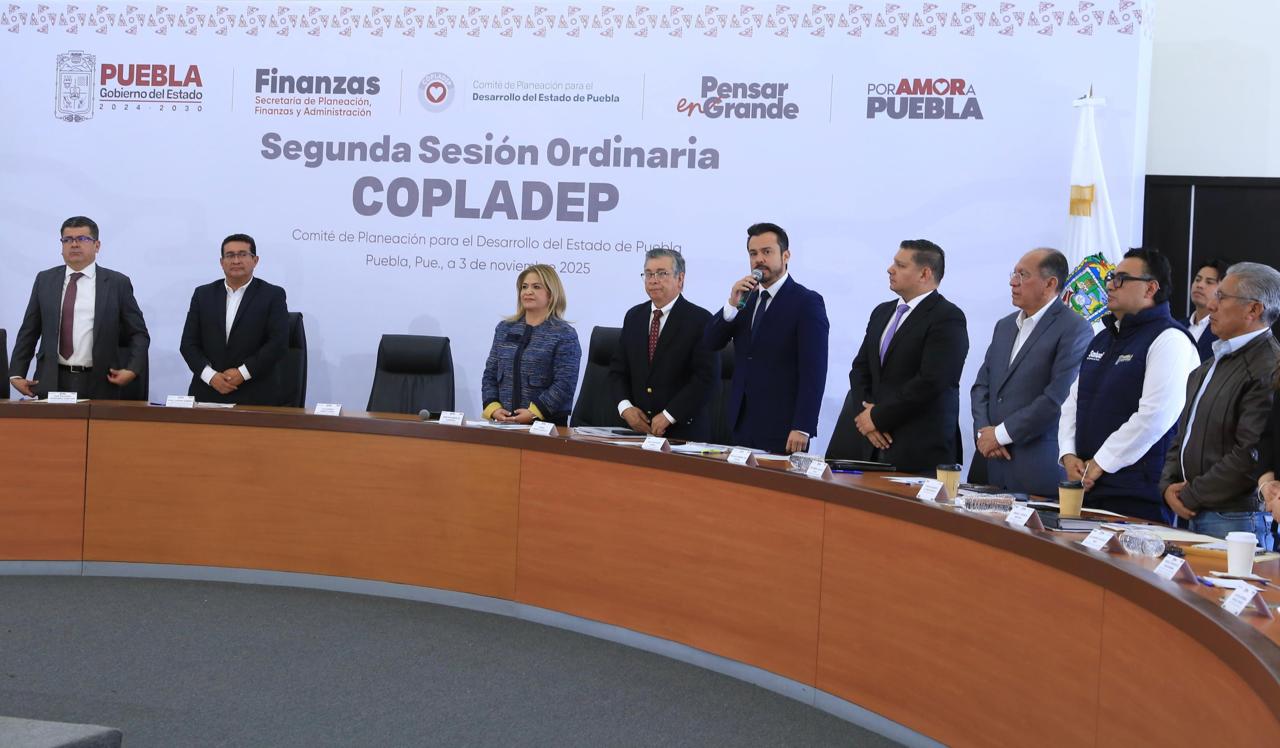 Con visión de desarrollo y paz, Gobierno de Puebla realiza Segunda Sesión COPLADEP