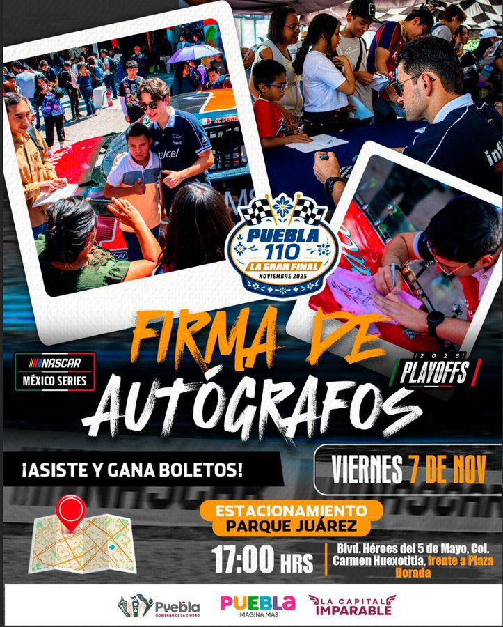 Gobierno de la Ciudad trae la emoción de NASCAR con firma de autógrafos