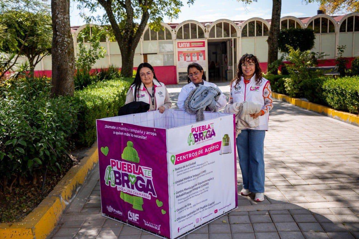 Unidad Médica Integral del SMDIF se suma a campaña “Puebla te abriga, dona una chamarra”