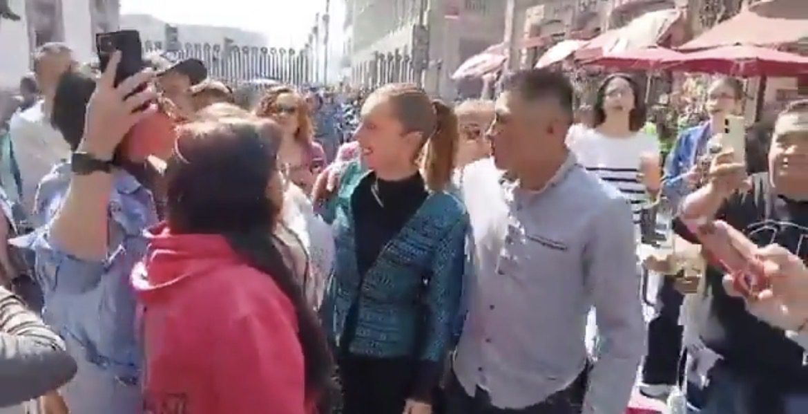Acoso a Claudia Sheinbaum en el Centro Histórico conmociona a la CDMX